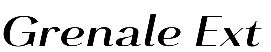 Grenale Ext Bold Italic Font Download Free